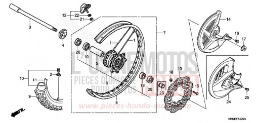 FRONT WHEEL CRF250RC de 2012